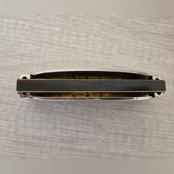 Vintage M Hohner Echo Grand Prix Curved Harmonica With Box Germany - Picture 10 of 13